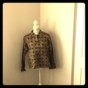 Brown and black lite jacket